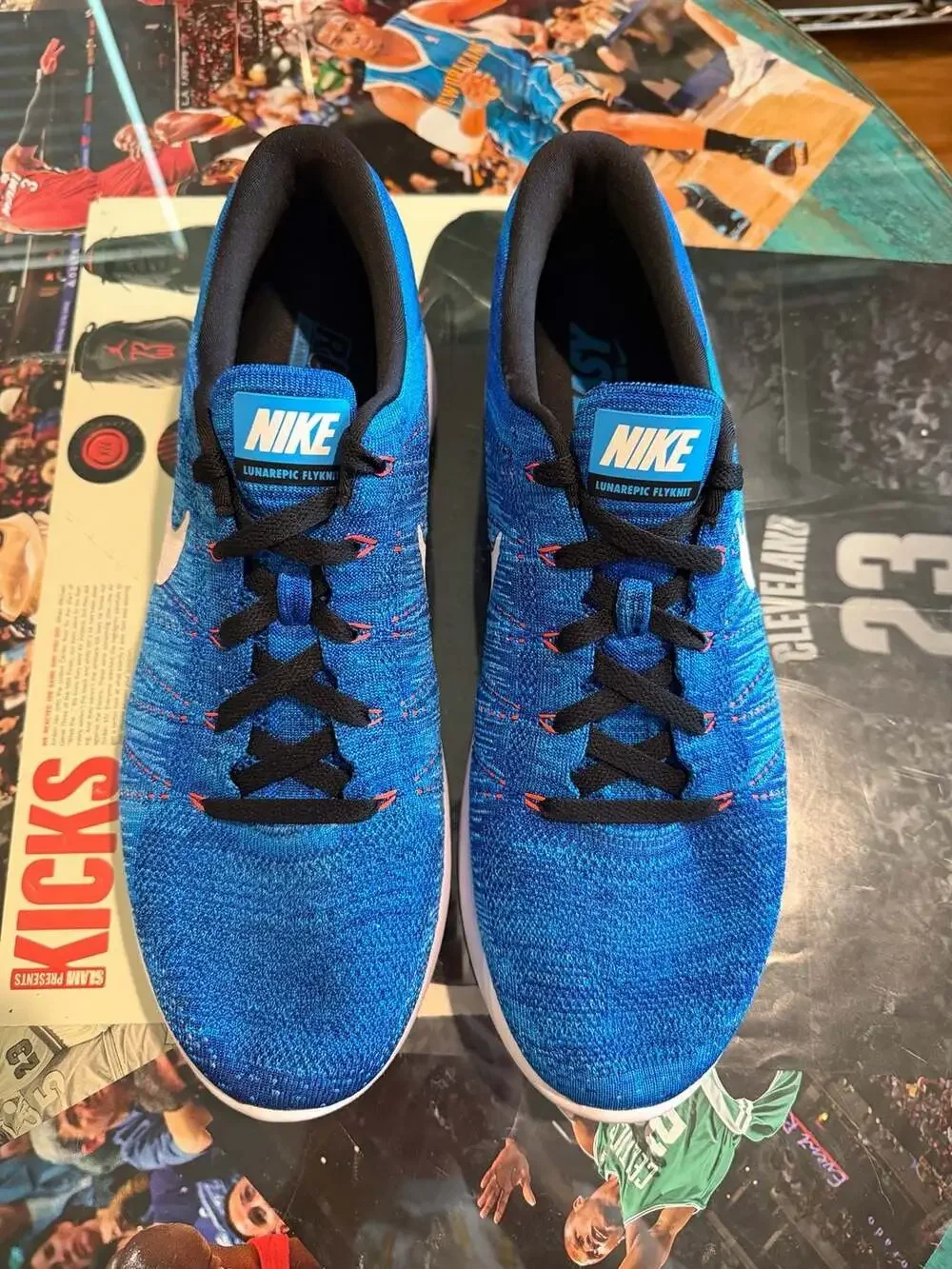Nike LunarEpic Low Flyknit Running Shoes Racer Blue White